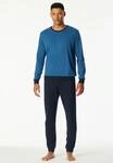 Schlafanzug UNCOVER BY SCHIESSER "Uncover Nightwear", Herren, Gr. 48, blau (813,