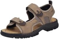 Sandale RIEKER, Herren, Gr. 40, beige, Lederimitat, Textil, Schuhe Sandale,