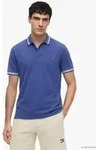 Poloshirt TOMMY JEANS "TJM REGULAR TIPPED", Herren, Gr. M, blau storm, Jersey,
