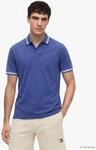 Poloshirt TOMMY JEANS "TJM REGULAR TIPPED", Herren, Gr. M, blau storm, Jersey,