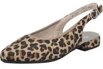 Slingpumps RIEKER, Damen, Gr. 38, leo, Nubuklederimitat, Schuhe Slingpumps,