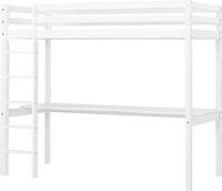 Hoppekids Hochbett "Hochbett 90x200cm mit Schreibtisch, umbaubar zu Einzelbett"...
