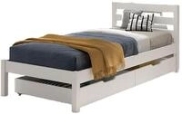Vipack Massivholzbett "Pino, universell einsetzbar, gradliniges Design, Made in