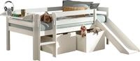 Vipack Spielbett "Pino, Kiefer massiv, mit Rolllattenrost, 2 Rollboxen, Made in