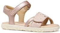 Geox Sandale "J SANDAL HAITI GIRL" Sandale mit Fersenriemen, Gr&ouml;&szlig;enschablone zum