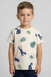 T-Shirt BLUE SEVEN, Jungen, Gr. 98, stein, Single Jersey, Obermaterial: 100%