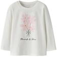 Langarmshirt NAME IT "NMFFLORALA LS TOP", M&auml;dchen, Gr. 92, cloud dancer,...