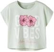 Kurzarmshirt NAME IT "NKFVILMA CAPSL CROP TOP F1 NOOS", M&auml;dchen, Gr. 122/128,...