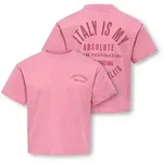 T-Shirt KIDS ONLY "KOGVILLA LIFE S/S BOXY PRINTED TOP JRS", M&auml;dchen, Gr. 134/140,