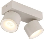 GLOBO LIGHTING LED Deckenspot "RAE", sandfarben matt, 2, &Oslash; 7,2cm H: 12cm, 1 Stk.,