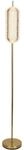 SEARCHLIGHT Stehlampe "Capsule LED Floor Lamp, Satin Brass Metal and Acrylic...