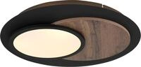 GLOBO LIGHTING Deckenleuchte "KORY", schwarz matt, &Oslash; 48cm H: 5,6cm, 1 Stk.,