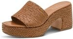 Tamaris Pantolette Blockabsatz, Plateau, Sommerschuh in trendiger Flechtoptik