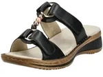Pantolette ARA "Ara Pantoletten Glattleder", Damen, Gr. 38, schwarz, Glattleder,