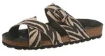 Pantolette VERBENAS "RUBI ZEBRA", Damen, Gr. 37, beige (zebraoptik),...