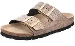 Pantolette ROHDE "ALBA", Damen, Gr. 38, grau, Nubuklederimitat, Schuhe Pantolette,
