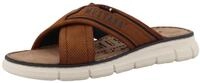 Pantolette MUSTANG SHOES "Emiliano", Herren, Gr. 40, cognac, Lederimitat, Textil,