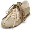 Sneaker MARC O'POLO "in luftiger H&auml;keloptik mit Leder", Damen, Gr. 36, pure...