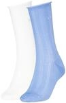 Calvin Klein Socken "CK WOMEN SOCK PELERINE" 2 Paar, mit kleinem Rollbund,...