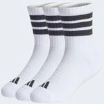 Sportsocken ADIDAS PERFORMANCE "3S KD C CRW 3P", M&auml;dchen, Gr. 28-30, wei&szlig;, schwarz,