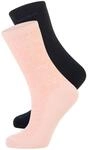 Socken HUGO UNDERWEAR "LEO LOGO", Damen, Gr. 35-38, rosa, Baumwollmischung,