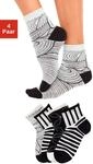 H.I.S Kurzsocken Packung, 4 Stk. tlg. in unterschiedlichen Designs