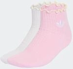 Sportsocken ADIDAS ORIGINALS "RUFFLE QUARTER", Damen, Gr. L, frozen lila, sanftes