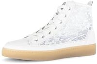 Plateausneaker GABOR, Damen, Gr. 37, wei&szlig;, Nappaleder, Textil, Schuhe