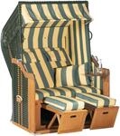 SunnySmart Strandkorb "Rustikal 250 Plus" 2-Sitzer, komplett montiert, Oberkorb...