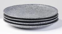 gipfelst&uuml;ck Dessertteller "Teller Set, MoosnStein" Scandi-Style, gl&auml;nzende