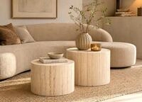 ACTONA GROUP Couchtisch "Dice 2er Set - Steinoptik, modern & stilvoll,