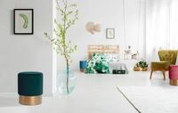 Kayoom Hocker "Nano 110, Hocker in stilvollem Design, runde Form, mit Fu&szlig; aus
