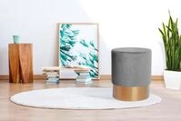 Kayoom Hocker "Nano 110, Hocker in stilvollem Design, runde Form, mit Fu&szlig; aus