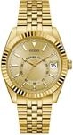Quarzuhr GUESS "JADEN", gold (goldfarben), Armbanduhren, Herren, Quarzuhr,