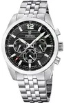 Chronograph FESTINA "Timeless Chronograph", silberfarben, schwarz, Armbanduhren,