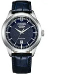 Solaruhr CITIZEN "Eco-Drive Classic ( C7 Design)", blau, silberfarben, Armbanduhren,