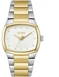 Quarzuhr HUGO "TELLY", silberfarben, goldfarben, Armbanduhren, Herren, Quarzuhr,