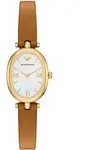 Quarzuhr EMPORIO ARMANI "SINFONIA", braun, Armbanduhren, Damen, Quarzuhr, Armbanduhr,