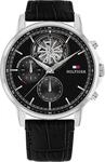 Multifunktionsuhr TOMMY HILFIGER "STEWART", schwarz, Armbanduhren, Herren, Quarzuhr,