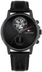 Multifunktionsuhr TOMMY HILFIGER "Stewart", schwarz, Armbanduhren, Herren,...