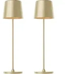 BRILLIANT LED Tischleuchte "Kaami - mobile LED Au&szlig;en Akku Tischlampe 2er-Set", gold