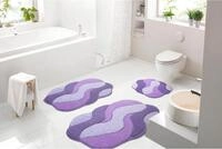 Badematte GRUND Gr. 3, lila (flieder), rund (60cm x 100cm ), 1 Stk., Badematten,