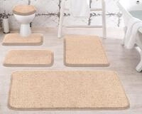 Badematte GRUND Gr. 2, beige, WC-Vorleger rechteckigmit Ausschnitt, 1 Stk.,