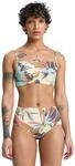 Bustier-Bikini-Top QUIKSILVER "Cobidji", Damen, Gr. L, Cup B, bunt (garden glade