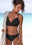 Triangel-Bikini LASCANA, Damen, Gr. 42, Cup A/B, schwarz, Recycling-Polyamid,