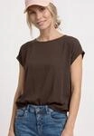 Blusenshirt STREET ONE, Damen, Gr. 34, espresso braun, Stoff, 100% Viskose,