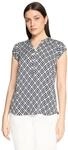 Schlupfbluse BETTY BARCLAY "Damen kurzarm", Damen, Gr. 36, blau (dunkelblau, wei&szlig;),