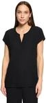 Kurzarmshirt BETTY BARCLAY "Damen mit V-Ausschnitt", Damen, Gr. 36, schwarz,