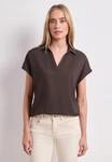 Hemdbluse STREET ONE, Damen, Gr. 34, espresso braun, Stoff, 100% Viskose,...