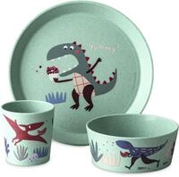 KOZIOL Kindergeschirr-Set "Kleiner Teller + Schale + Becher CONNECT REX" 100%
